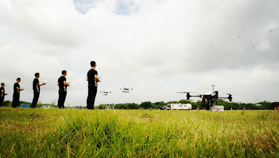 展示三湘警界風彩，首屆警用無人機實戰(zhàn)演練在山河科技圓滿舉行